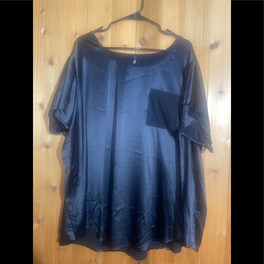 Torrid Black Silky Blouse Size 4X